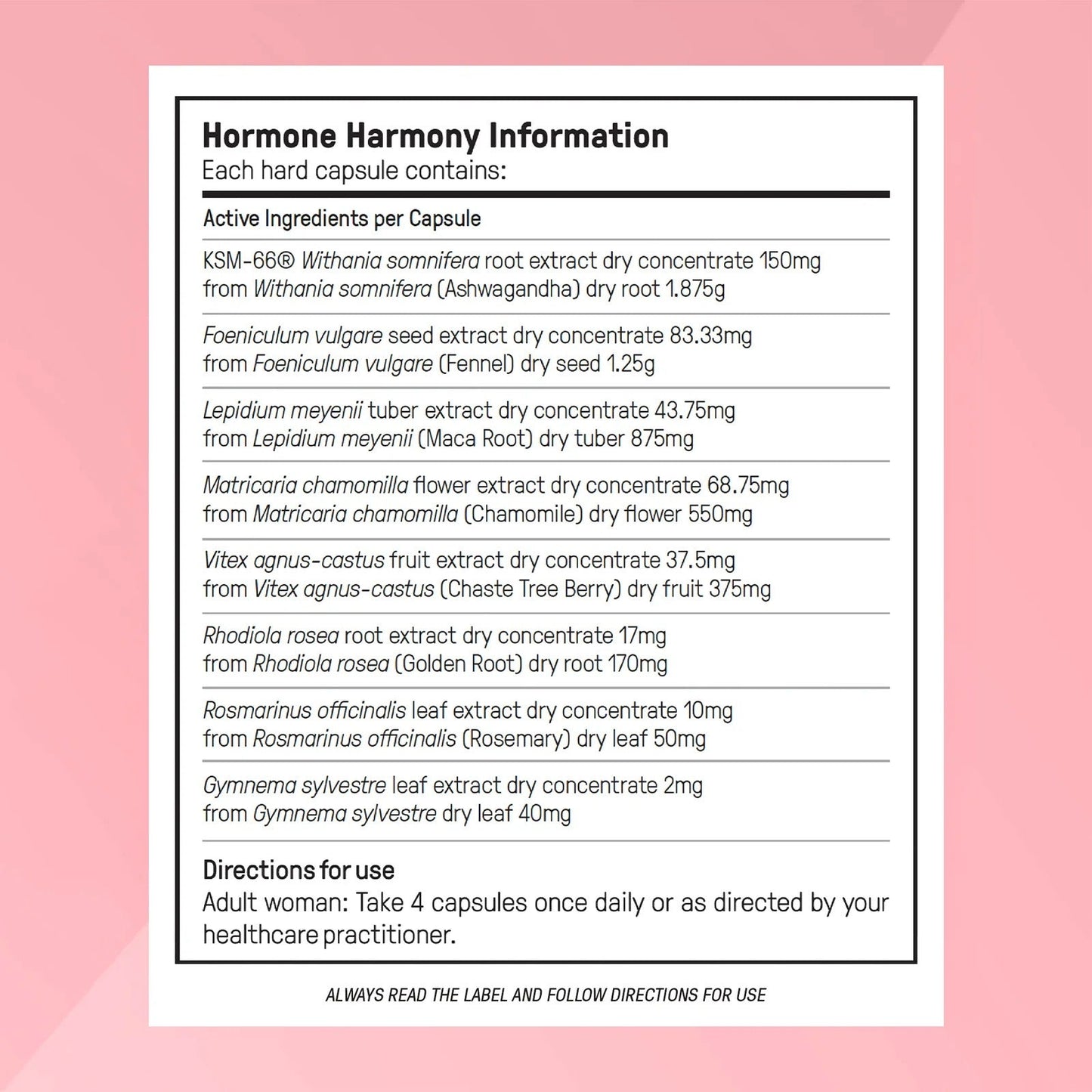 Happy Mammoth Hormone Harmony – Dietary Supplement | 72 Capsules