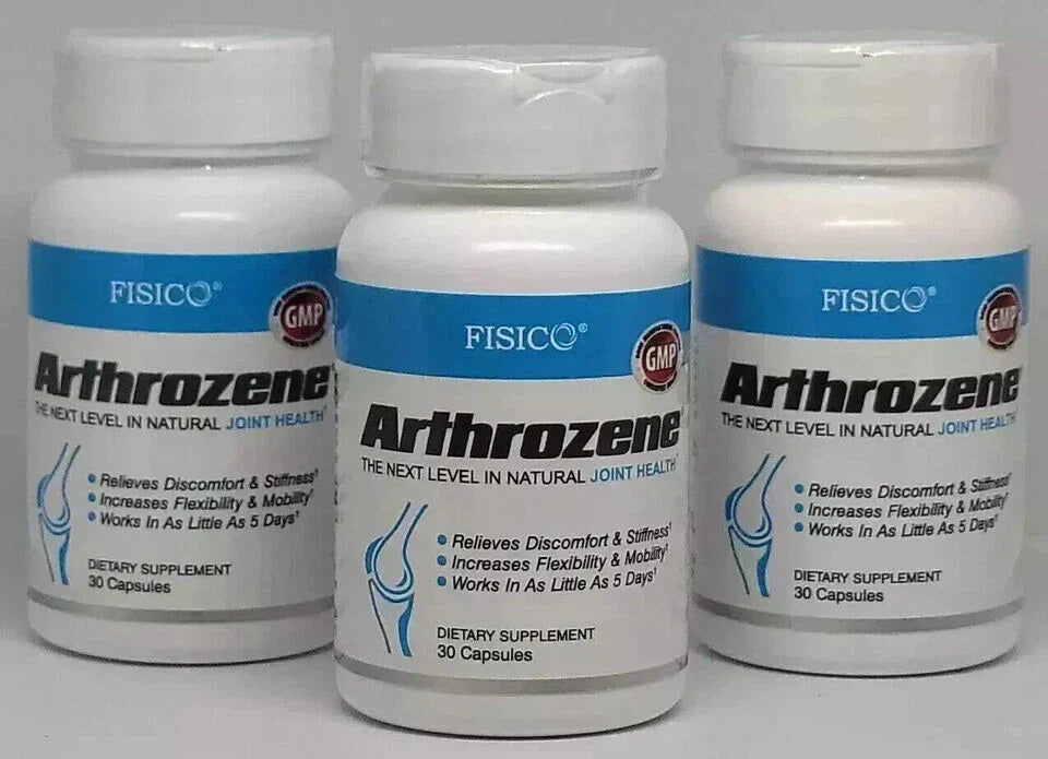 3x Fisico Arthrozene Natural Joint Health Supplement 30 Capsules