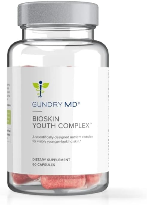 Gundry MD BioSkin Youth Complex – Anti-Aging Skin, Hair & Elasticity Support, 60 Capsules