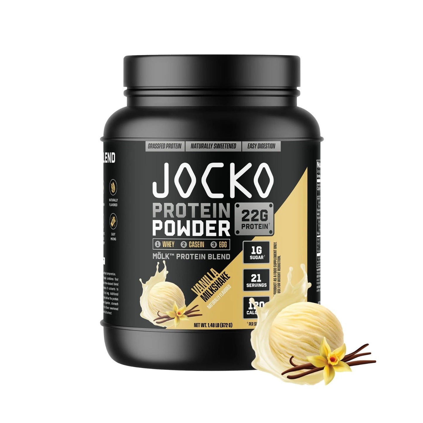 Jocko Fuel Protein Powder Vanilla Milkshake – Protein Supplement for Muscle Support & Recovery