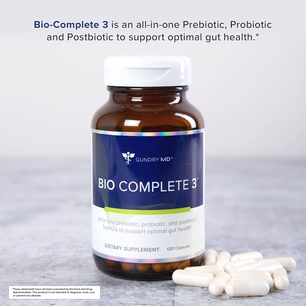 Bio Complete 3 – Advanced 3-in-1 Probiotic Supplement for Gut Health, Digestion & Weight Support – 30-Day Supply Capsules