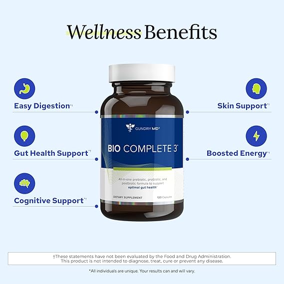 Bio Complete 3 – Advanced 3-in-1 Probiotic Supplement for Gut Health, Digestion & Weight Support – 30-Day Supply Capsules