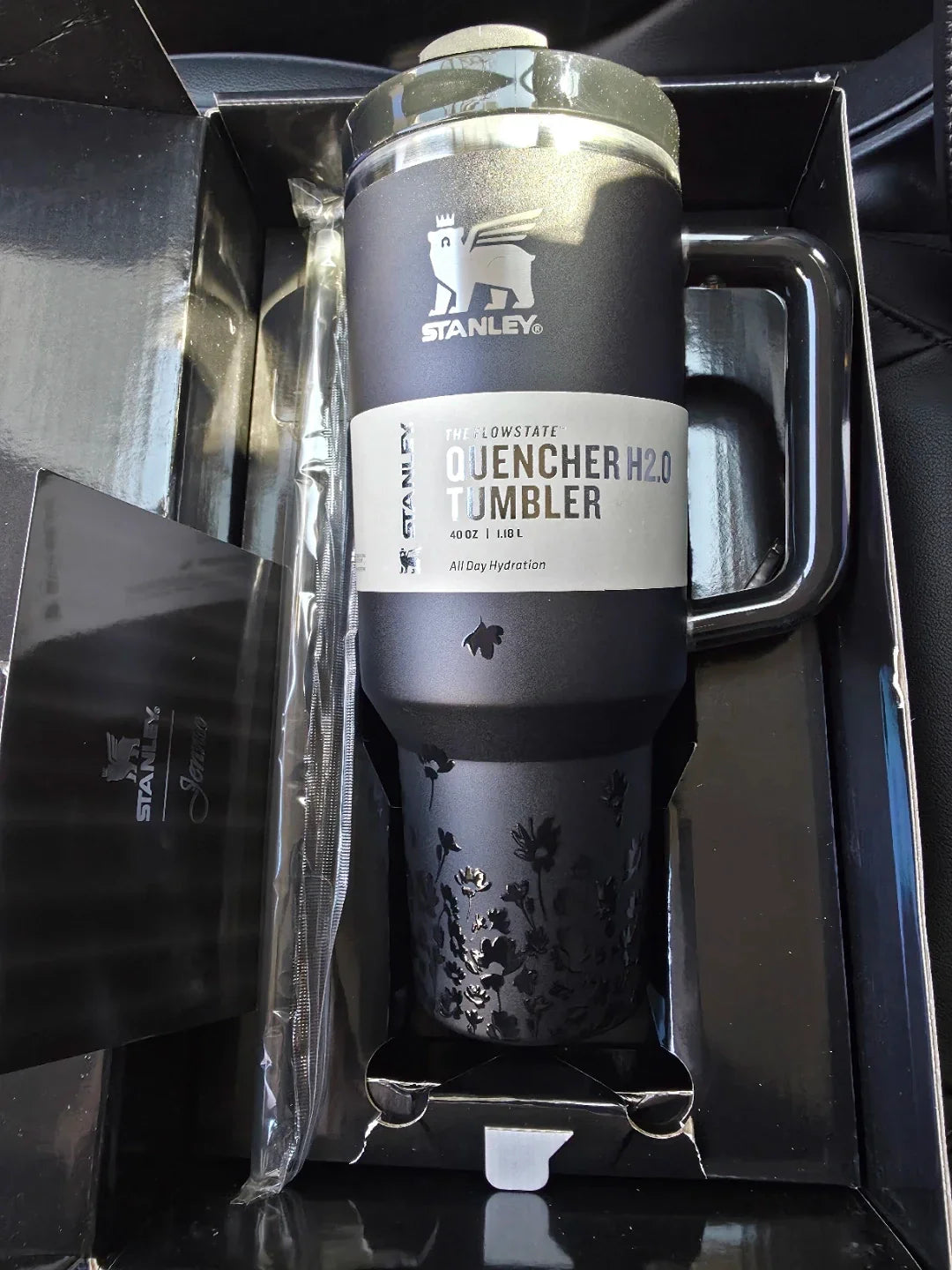 Stanley The Quencher H2.0 FlowState Tumbler 40 oz – Black Insulated Travel Cup