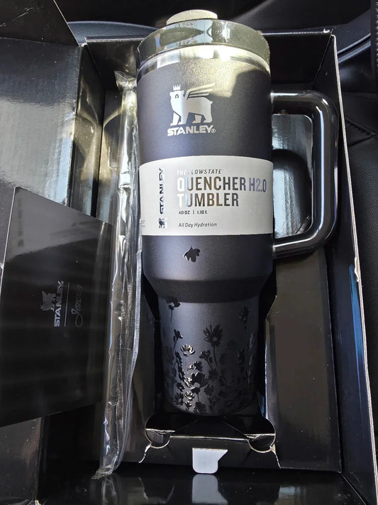 Stanley The Quencher H2.0 FlowState Tumbler 40 oz – Black Insulated Travel Cup