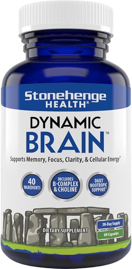 Stonehenge Health Dynamic Brain – Memory, Focus & Mental Clarity Supplement | 41 Nootropic Ingredients