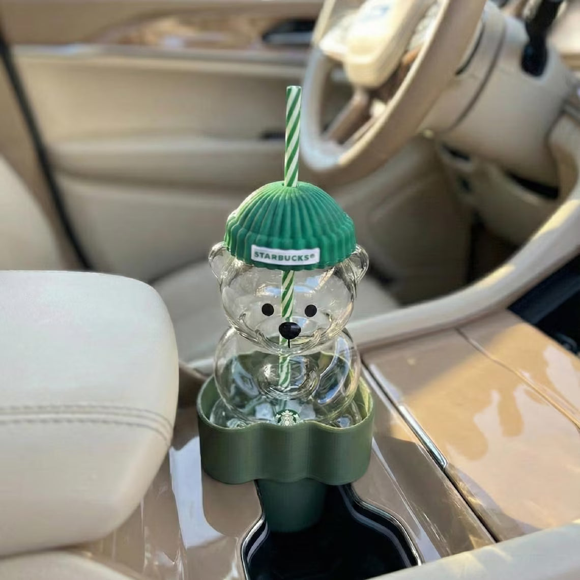 Starbucks Bear Glass Cup Limited Edition