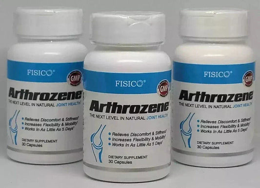 3x Fisico Arthrozene Natural Joint Health Supplement 30 Capsules